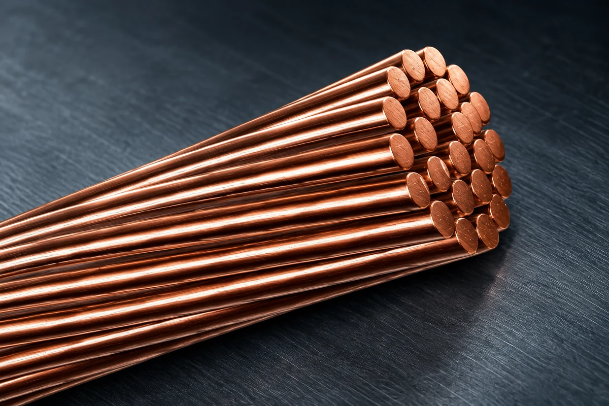 Cross-section of a bunch of fine copper wires